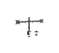 Gembird Support écran double 17-32" 9 kg/écran Rotation 360° Inclinaison 45° Pivot 90° VESA Noir