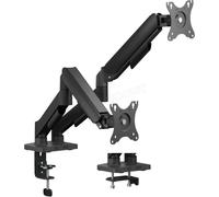 T'nB - ErgoMeca Dual Support Double Écran, Réglage Multi-Axe, Rotation 360°, Inclinaison et Pivot, 17 à 32 Pouces, 8 Kg - Noir