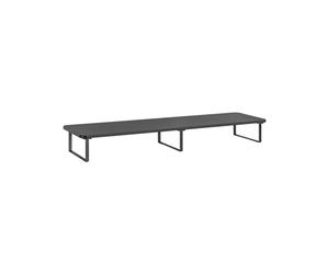 Support double écran Gembird MS-TABLE2-01, bureau, 20kg max, 1000x260x122mm, acier/plastique/bois, noir, RoHS, pour écrans et ordinateurs portables
