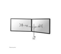 Support double écran Neomounts FPMA-D935DG pour bureau 10-27", VESA 75x75/100x100, fixation passe-câble, inclinaison 180°, rotation 360°, pivot 300°, hauteur 500mm, profondeur 120-500mm, 6kg par écran