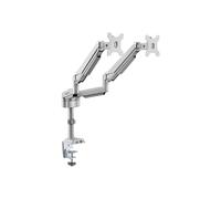 Support double écran Tripp Lite DDR1732DAL 17"-32" Argent, fixation pince/boulon, VESA 75x75/100x100 mm, inclinaison +/-90°, rotation 180°, charge max 2x9kg