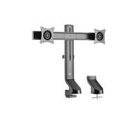 Tripp Lite Support moniteur double – Bras réglable pour 2 écrans 17"–27" – Acier noir – pince/œillet