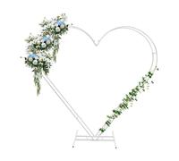 Support double en forme de cœur de 2 m, cadre en métal en forme de cœur pour demande en mariage, Saint-Valentin, fiançailles, décoration de fête d'anniversaire
