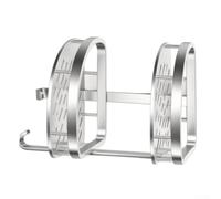 Support Douche Mural Crochets Inclus Alu Support Douche Mural | pour aluminium alliage, finition spray argent, résistant , design aéré, séchage rapide