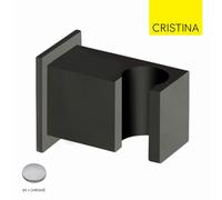 Support douchette carré mural Chromé - CRISTINA ONDYNA PD44851