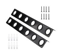 Support d'outils de remorque d'aménagement paysager robuste | 6 outils de rangement avec œillets en caoutchouc, ensemble de porte-pelle et de rake de 2 pièces, matériel de montage sécurisé pour