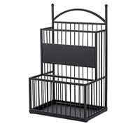 Support du support de support Extra large Stand noir, porte-paraplue à grande capacité à double couche pour le centre commercial de banque de hall, porte-organisation de parapluie commercial Openwork