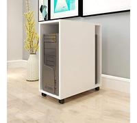 Support d'unité centrale Support d'hôte de bureau amovible CPU Multipurpose CPU Stand Rouleau Panier CPU Stand de plancher CPU avec 4 roues roulées à roulette, 5 couleurs Stand De CPU Mobile