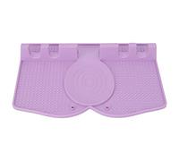 Support d'ustensile en Silicone, support de cuillère antidérapant avec tampon anti-goutte pour cuillères et pinces de cuisine (Violet clair)