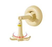 Support d'ustensiles de cuisine - Ventouse domestique à 360 degrés, support de rangement à six griffes, crochet de rangement sous l'armoire, crochet de rangement, style dessin animé, sans perforation