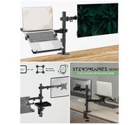 SUPPORT ECRAN 17 à 32 pouces + SUPPORT PC 15¿6 Support de Moniteur de bureau VESA 75x75 100x100 Mouvement Intégral