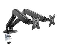 Double Bras Articulé Pc Audizio Mad20g Pour écrans De 17 à 32 Pouces Facilement Réglable 9 Kg Max. Noir