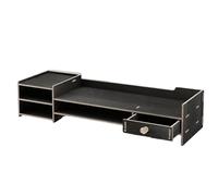 Support Écran Bureau Bois Surélévateur Ordinateur Organisateur Accessoires PC Clavier Imprimante Fournitures Scolaires Maison Bureau Ergonomique Stable Robuste Design Moderne Pratique Gain de Place Po