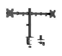 Support écran double - LOGILINK - BP0217 - Bras 376 mm - Fixation pince - Pour écrans 17""-32""