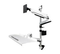 Support écran et Clavier, Réglable en Hauteur, Pliable | Plateau clavier, Rotatif, Montage mural(GA12W-700)