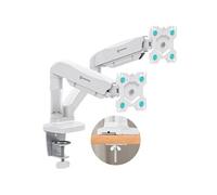 Onkron Support écran PC G160-W pour 2 écrans 13-32 pouces jusqu'à 8 kg VESA 75x75-100x100 blanc