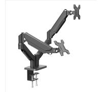Support Ecran Pc 2 Ecran，Bras Double Ecran Pc， Réglage Multi-Axes,Support à Ressort à Gaz, Adapté Aux Ordinateurs à Double Écran Et Aux Moniteurs/Tablettes De 13 à 32 Pouces,Capacité De Charge De10kg
