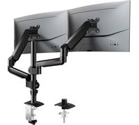 Support Ecran Pc 2 Ecran De 13 À 32 Pouces, Capacité De Charge 2-9Kg, Vesa 75 Et 100Mm, Réglable En Hauteur Bras Double Avec Incline, Pivote Et Tourne, Bras Pour Écran Pc Pour Écrans Plats