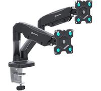 Support Ecran Pc 2 Ecran Pour 13-32 Pouces Moniteur,Bras Double Ecran Pc Poids Jusqu'À 8 Kg Chacun-Pied Ecran Pc Double Avec Vesa