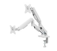 Support écran PC à ressort mécanique 2 écrans PC 17"-32", Blanc