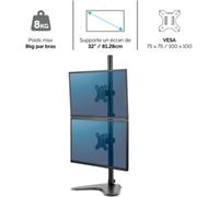 Support Double Ecran à poser Fellowes Professional jusqu'à 32" (16kg max) (Noir)