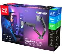 Support écran PC ONE FOR ALL 2 écrans 21/45'' noir RGB inclinable