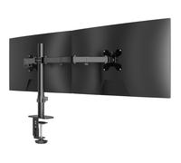 Support Ecran PC pour écran LCD LED 13-27 Pouces jusqu'à 10 kg Bras Ecran PC 2 écrans Bras Ecran inclinable et pivotant réglable