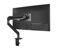 Support Ecran PC Support de montage for moniteur de bureau 17-32", support de bureau réglable en hauteur à ressort à gaz, support à bras unique en aluminium avec VESA maximum 75 x 75 mm, 100 x 100 mm