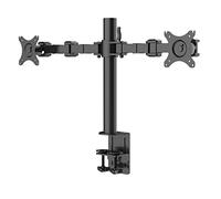 Support Ecran PC Support double for deux écrans de 10 à 32", bras de montage autoportants robustes entièrement réglables pouvant supporter jusqu'à 22 lb par bras avec VESA 75 x 75 mm, 100 x 100 mm Bra