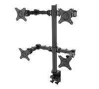 Support Ecran PC Support for moniteur LCD quadruple, support for 4 moniteurs for moniteur robuste jusqu'à 30 pouces, support de bureau entièrement réglable pouvant contenir jusqu'à 22 lb par bras, noi