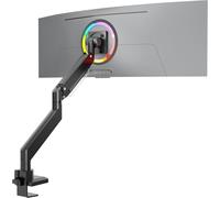 Support Ecran Pc Ultra Large De 17"" - 57"", Bras Articulé Écran Pc Poids De 27 Kg - Support Ecran Gaz Ressort Vesa 75X75-200X200/Support Moniteur Pc Inclinable Pivotant Rotatif G130-B Noir