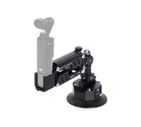 Support électrique à ventouse pour Osmo Pocket 3 - Support de caméra de voiture avec bras d'amortissement de l'axe Z - Ventouse sous vide de 4,5" - Rail OTAN - Bras anti-tremblement pour caméras