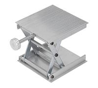 Support élévateur Réglable, Plate-forme élévatrice de Laboratoire 90x90mm Outil de Mesure Réglable en Hauteur Support élévateur Manuel pour Plate-forme élévatrice, Composants (Argent)