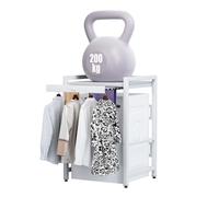 Support empilable pour lave-linge avec rail de séchage pour vêtements, capacité de charge de 400 kg, unité de rangement pour machines à laver à chargement frontal
