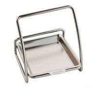 Support en acier 304 pour couvercle de poêle 15 cm | Acier 304 antirouille, taille compacte de 15 cm, s'adapte aux petits comptoirs, maintient les couvercles droits, accès facile