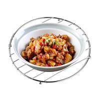 Support en acier inoxydable - Dessous de plat en métal pour casseroles chaudes, passe au lave-vaisselle, design carré rond | Solution de protection pour table de salle à manger, cuisine, friteuse