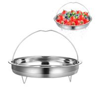 Support en Acier Inoxydable Panier Vapeur Rond | Compact et Léger, Chauffe Uniforme, Usage Intérieur ou Camping, Argenté, Sûr, Panier Vapeur pour Cuiseur Vapeur