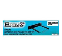 Support En Acier Noir 5 Kg VCR/SAT/DVD/DTT - Bravo SANSONE