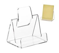 Support en acrylique pour présentation - Organiseur de bureau transparent - Présentoir de présentation en acrylique pour brochures pliées en trois parties, carnets de cartes postales, menus