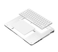 Support en acrylique transparent et repose-poignet compatible avec Apple Magic Keyboard & Magic Trackpad 2/3, plateau de clavier ergonomique - Transparent (clavier et trackpad non inclus)