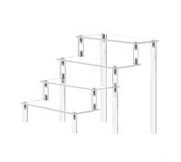Support en acrylique transparent, pour organiser et exposer des figurines, jouets, cupcakes, aliments, desserts, parfums (4 étages)