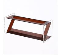 Support en acrylique transparent pour télécommandes et articles d'usage quotidien avec compartiment ouvert pour un accès facile sur le bureau ou la chambre à coucher (marron)