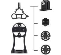 Support en Alliage Avant Support Ordinateur, prolongateur Velo pour Garmin Montre Compteur avec Accessoires Sports Action Camera Construction Robuste en Aluminium Adaptateur de lumière de vélo(Noir)