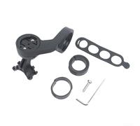 Support en alliage d'aluminium pour ordinateur de vélo Garmin | Support d'extension de guidon intégré | Installation rapide pour support GPS de vélo pour 25,4 mm et 31,8 mm pour barres | Noir