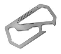 Support en alliage métallique avec décapsuleur de poche à suspendre à la taille - Porte-clés d'extérieur - Accessoires de porte-clés anti-perte - Mousqueton anti-perte - Boucles de suspension à la