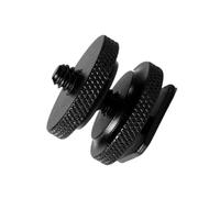 Support en aluminium pour griffe d'appareil photo sur trépied 6,35 mm Adaptateur à vis Flashes Support de sabot pour appareil photo Microphone Accessoires Adaptateur double couche