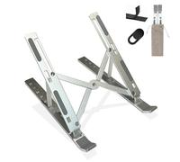 Support en aluminium pour ordinateur portable - 7 niveaux de hauteur réglable - Rehausseur pliable et portable pour ordinateur portable - Compatible avec MacBook Air/Pro, Dell, Lenovo, Acer. Pour