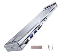 Support en aluminium pour ordinateur portable avec port USB C 4K et chargement rapide PD100W pour tablettes et ordinateurs portables