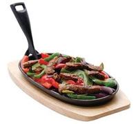 Olympia Support en bois clair pour plat, dimensions : 20 (H) x 315 (L) x 170 (P) mm, poignées faciles à porter, compatible avec le plateau Sizzle GG133, GG135.