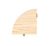 Support en bois en forme d'éventail pour perroquet - Accessoires pour cage à oiseaux - Perchoir pour petits animaux, chinchilla écureuil, hamster, planche de support, bois, M 13 x 13 cm